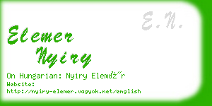 elemer nyiry business card